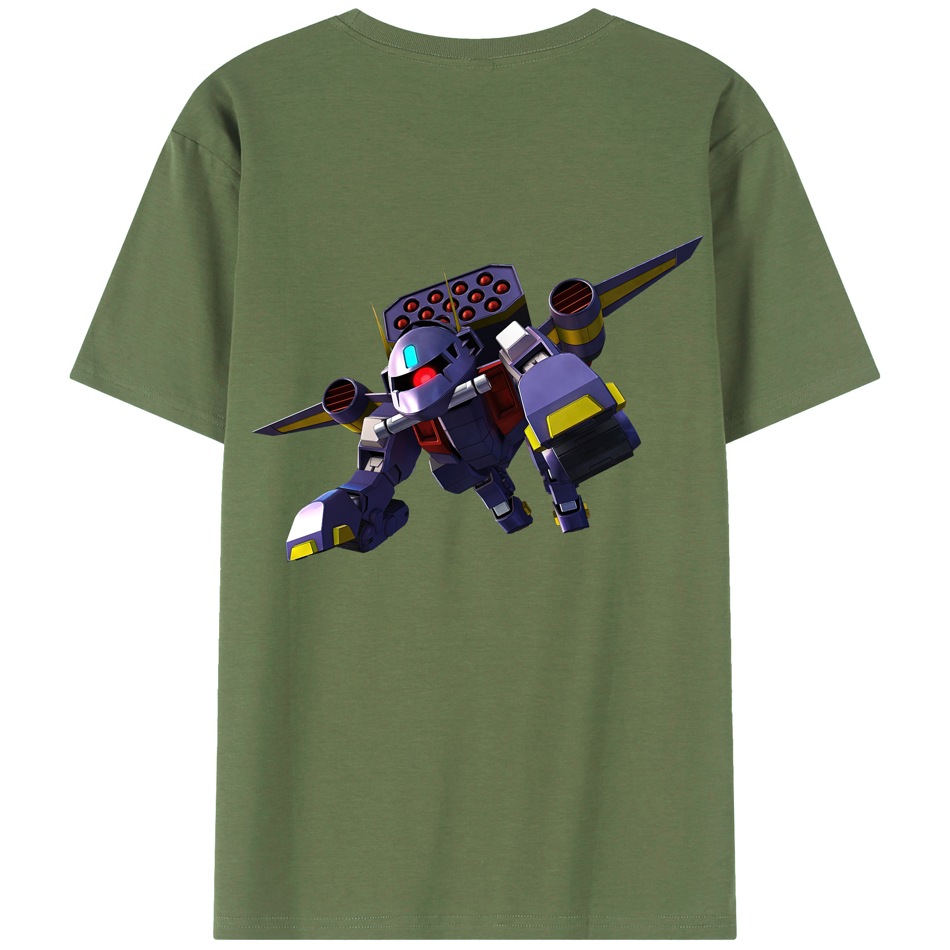 （画像用） 機動戦士ガンダム Mobile Suit Gundam 綿100％ メンズ半袖Tシャツ（バックプリント） 通気性